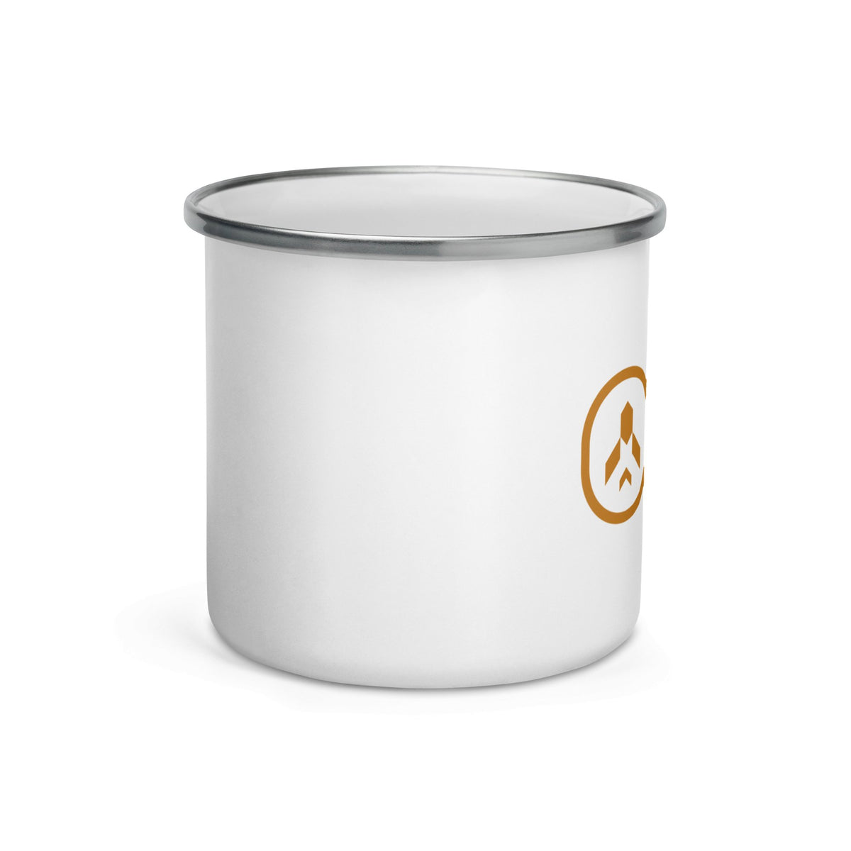 White Enamel Logo Mug