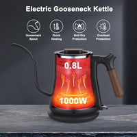 Leak-Proof Gooseneck Electric Kettle for Coffee Brewing, Stainless Steel-2