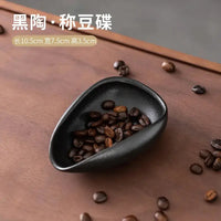 Ceramic Coffee Bean Dosing Cup Tray - Pottery Espresso Scoop for Precision Coffee Brewing-7