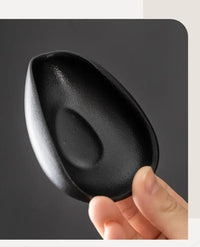 Ceramic Coffee Bean Dosing Cup Tray - Pottery Espresso Scoop for Precision Coffee Brewing