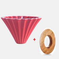 StepUp Coffee Origami Ceramic Pour Over Dripper, Handmade Cone Brewer-16