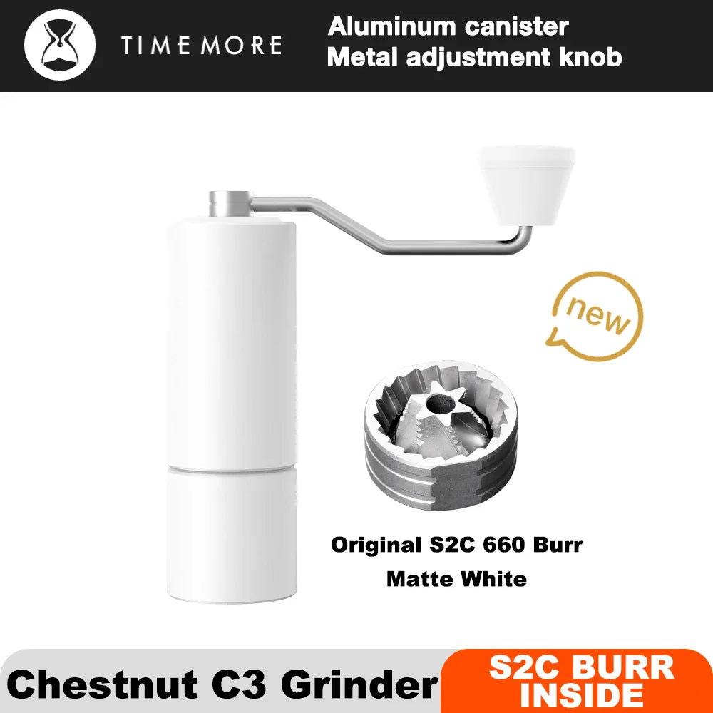 TIMEMORE Chestnut C3 Manual Coffee Grinder Portable Pour over Espresso Grinder S2C Burr Inside Hand Grinder With Double Bearing-5