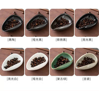 Ceramic Coffee Bean Dosing Cup Tray - Pottery Espresso Scoop for Precision Coffee Brewing