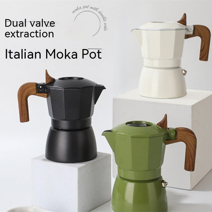 Double Valve Moka Pot Espresso Coffee Machine-0