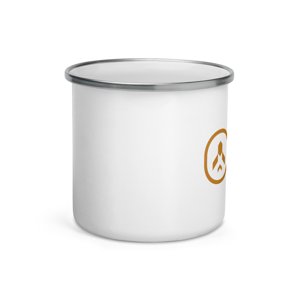 White Enamel Logo Mug