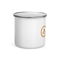 White Enamel Logo Mug