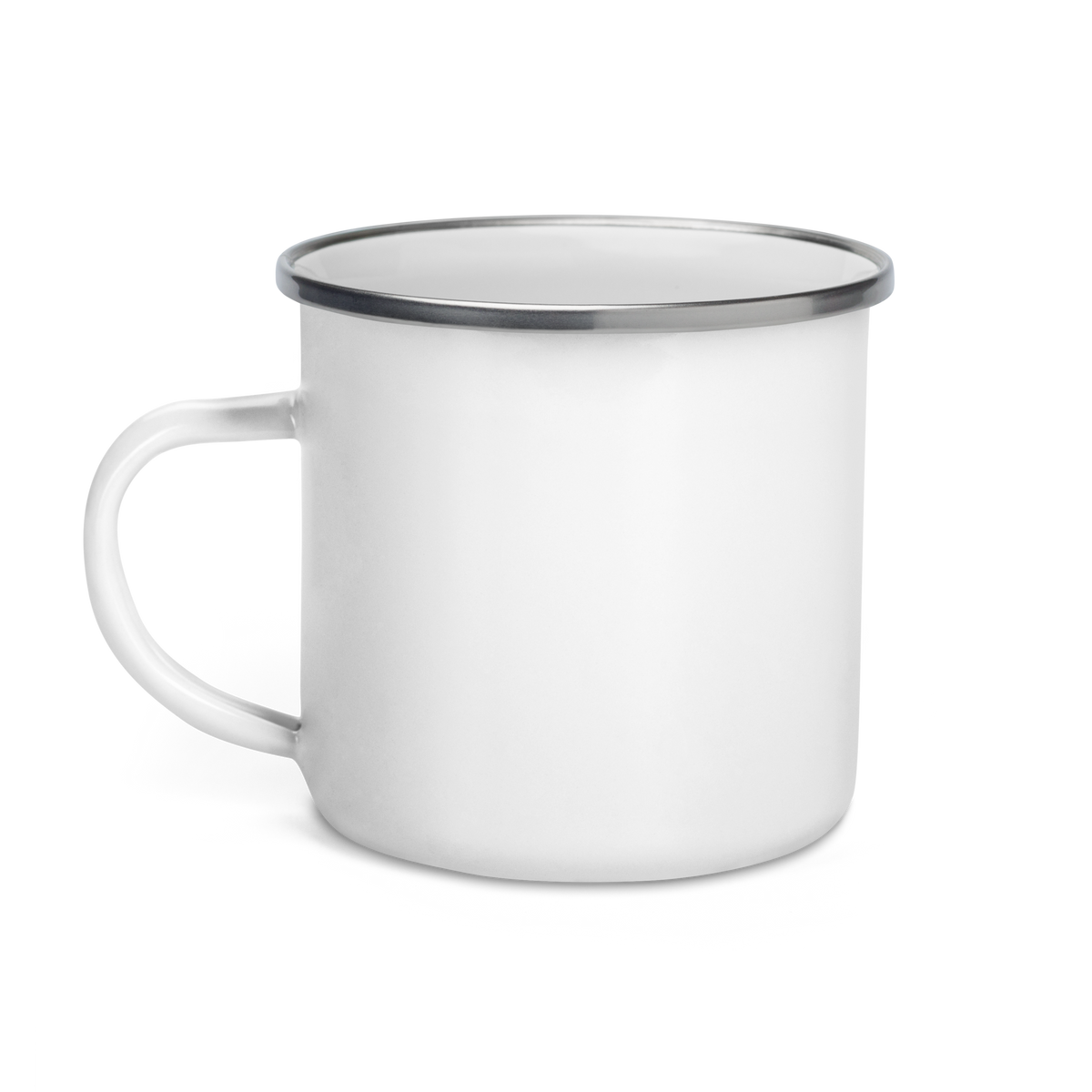 White Enamel Logo Mug