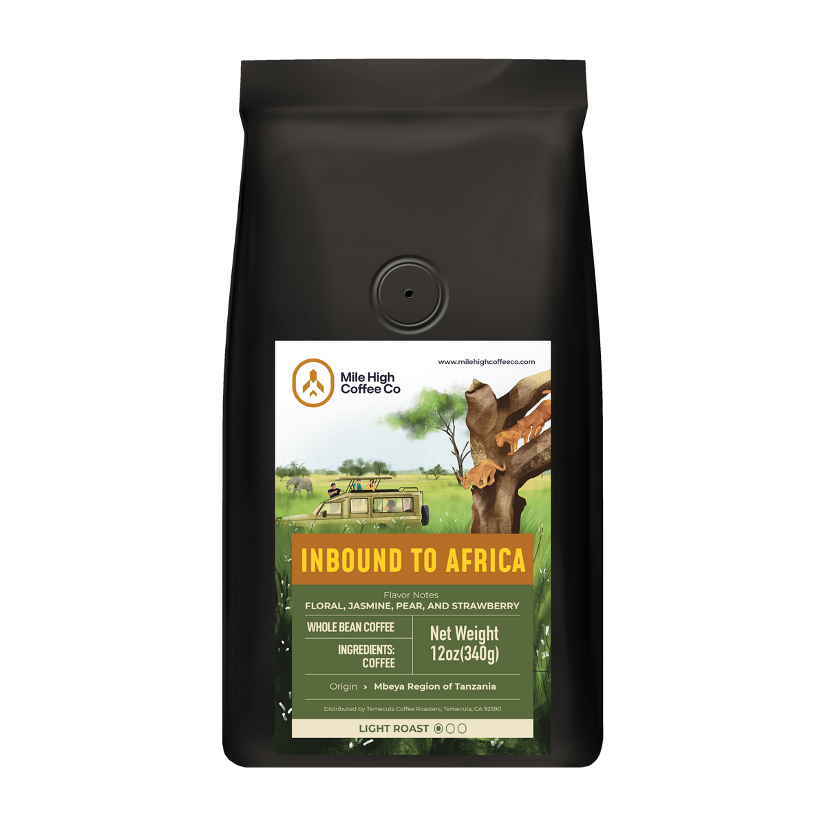 Inbound To Africa Ground Coffee Light Roast 12oz