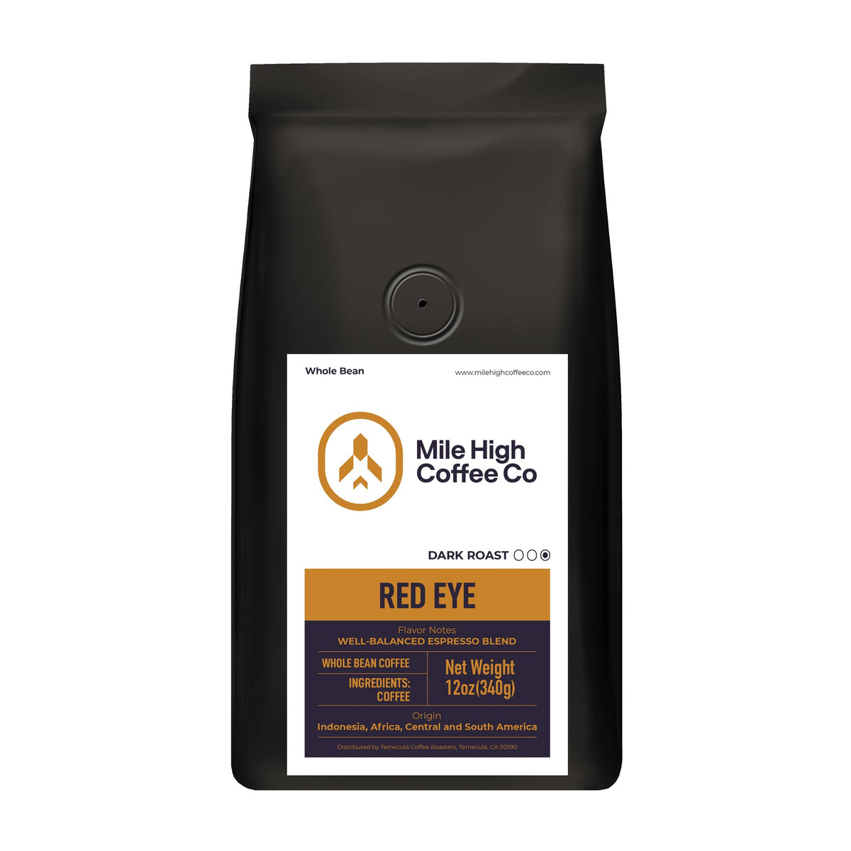 Red Eye Whole Bean Coffee Dark Roast 12oz