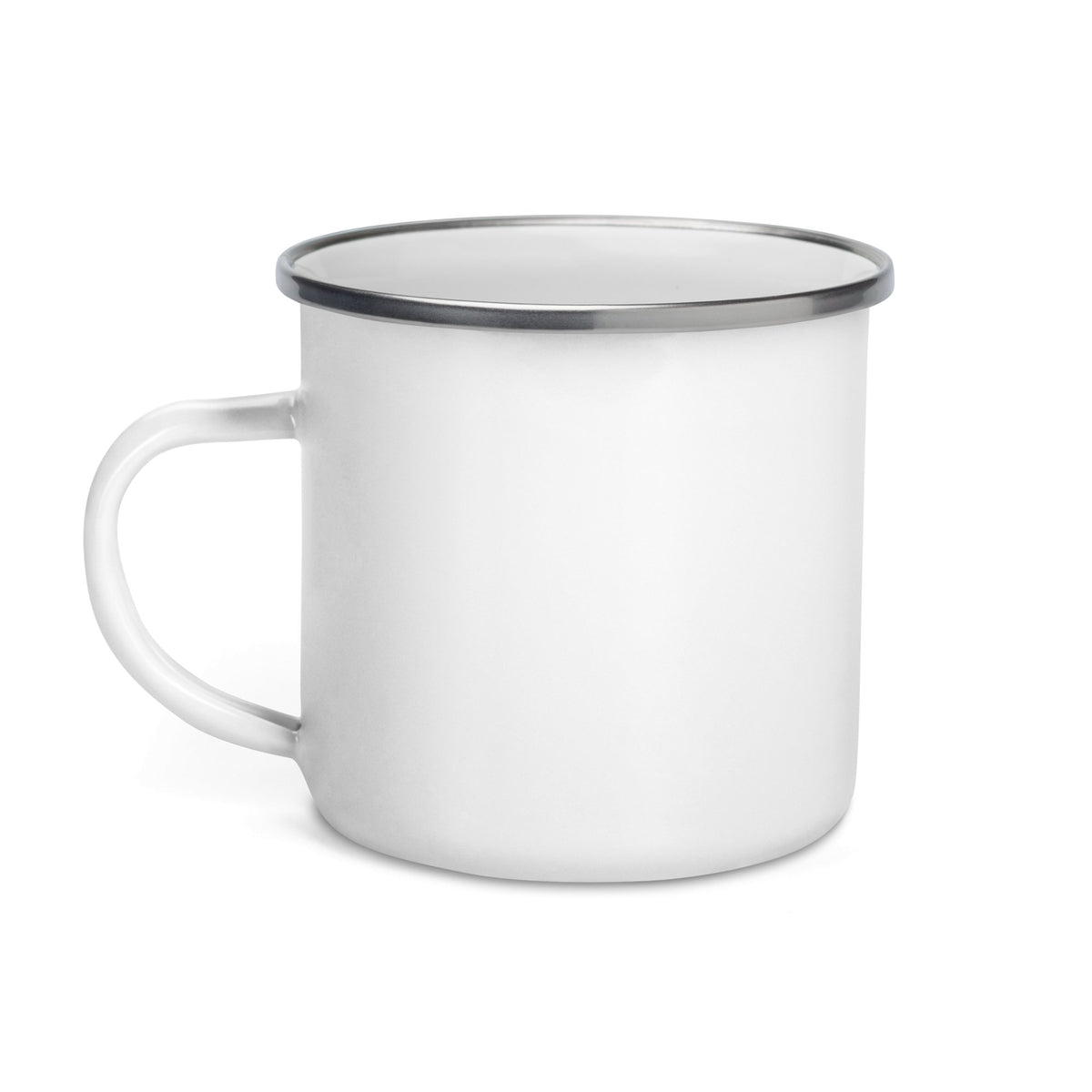 White Enamel Logo Mug