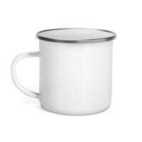 White Enamel Logo Mug